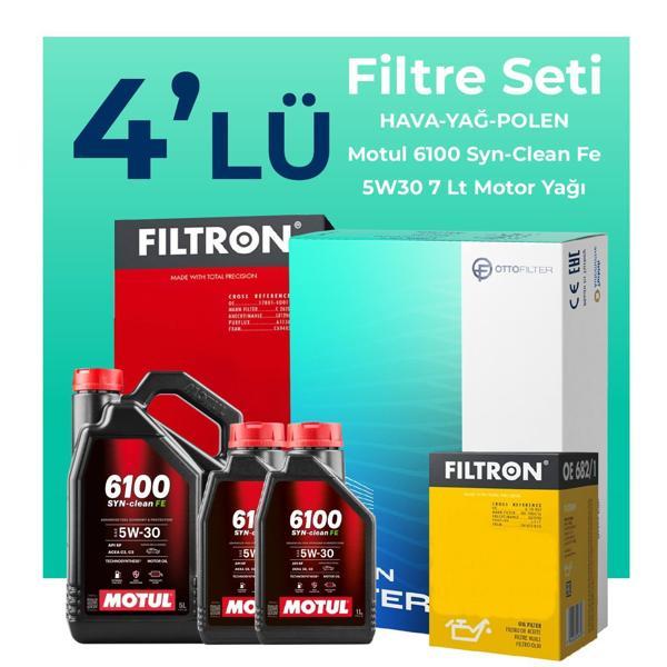 Filtron Mercedes E250 Benzin Filtre Bakım Seti Motul Motor Yağlı (2013-2015) 4 Lü - Image 1