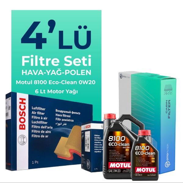 BOSCH Mercedes E180 1.5 Benzin Filtre Bakım Seti Motul Motor Yağlı (2023-2025) 4 Lü - Image 1