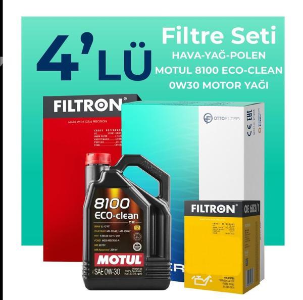 Filtron Citroen DS5 1.6 Benzinli Filtre Bakım Seti Motul Motor Yağlı (2012-2016) 4 Lü - Image 1