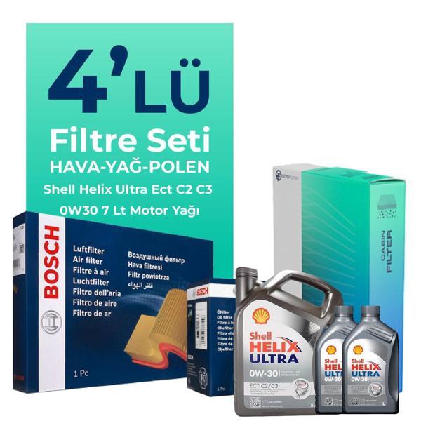BOSCH Peugeot Boxer 2.0 Dizel BlueHDi Filtre Bakım Seti Shell Motor Yağlı (2015-2020) 4 Lü - Image 1