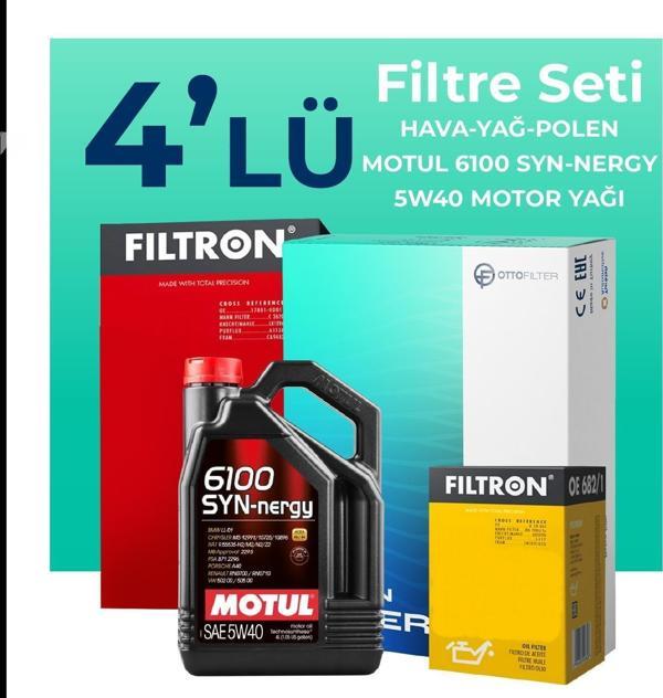 Filtron Fiat Idea 1.4 Benzinli Filtre Bakım Seti Motul Motor Yağlı (2004-2010) 4 Lü - Image 1