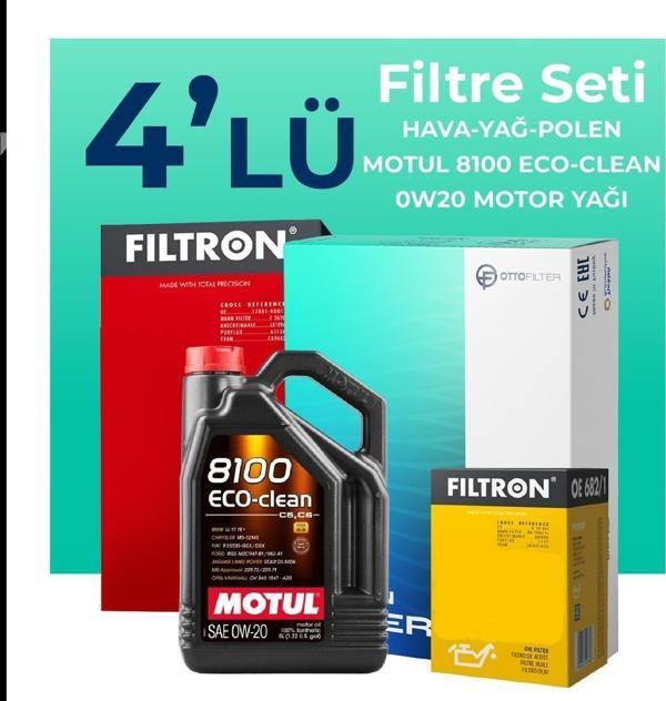 Filtron Ford Puma 1.0 Benzin Filtre Bakım Seti Motul Motor Yağlı (2020-2024) 4 Lü - Image 1