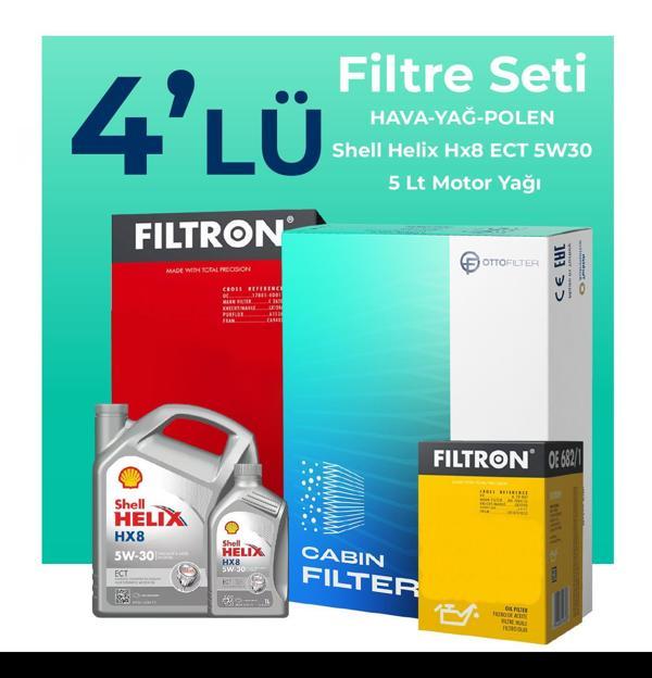 Filtron Mazda 3 1.5 Dizel Filtre Bakım Seti Shell Motor Yağlı (2016-2018) 4 Lü - Image 1