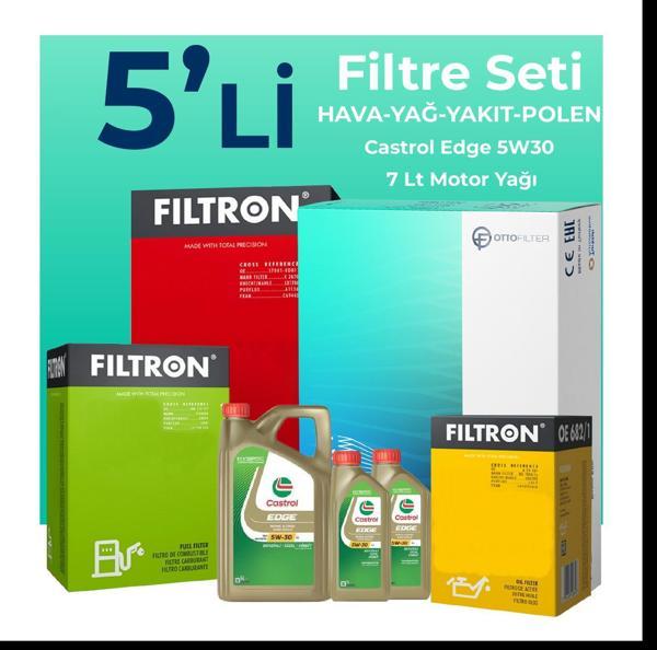 Filtron Mercedes X250 Filtre Bakım Seti Castrol Motor Yağlı (2017-2020) 5 Li - Image 1