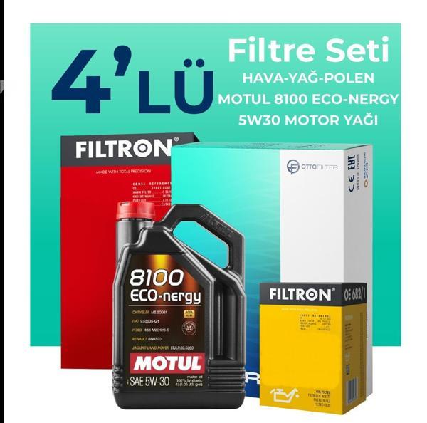 Filtron Ford Fiesta 1.4 Dizel Filtre Bakım Seti Motul Motor Yağlı  (2002-2008) 4 Lü - Image 1