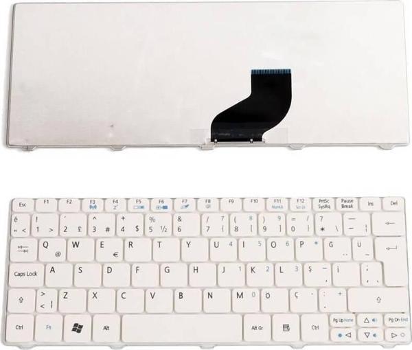 İnfostar Acer Aspire One 521 Notebook Klavye Tuş Takımı-Beyaz - Image 1