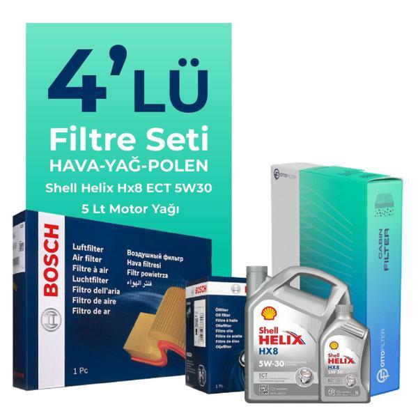 BOSCH Alfa Giulietta 1.6 Dizel 105 HP Filtre Bakım Seti Shell Motor Yağlı (2010-2015) 4 Lü - Image 1