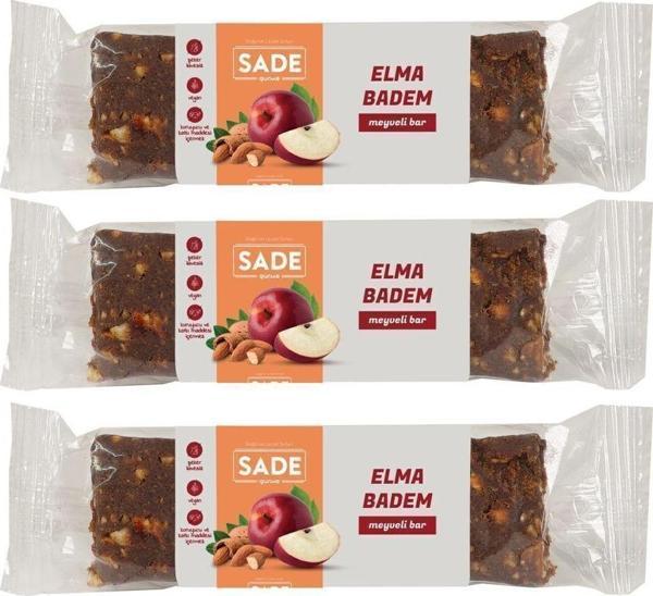 Sade Gurme 3X Elma Badem Meyveli Bar - Image 1