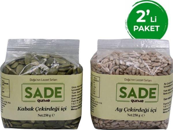 Sade Gurme Ayçekirdek Içi 250 Gr Ve Kabak Çekirdeği 250 Gr - Image 1