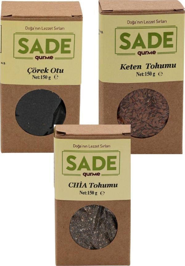 Sade Gurme Chia-Keten Tohumu-Çörek Otu Paketi - Image 1