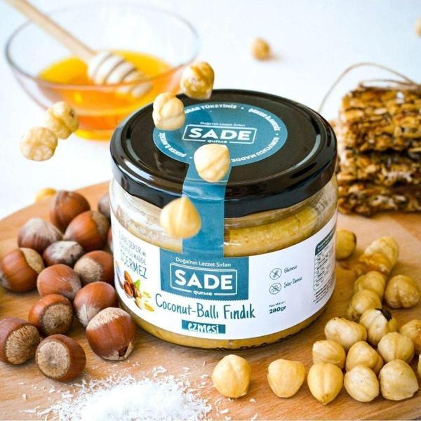Sade Gurme Coconut & Ham Ballı Fındık Ezmesi 280G - Image 1