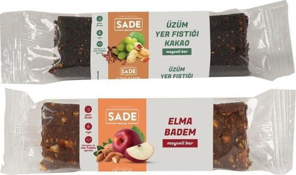 Sade Gurme Elma Badem- Üzüm Yerfıstığı Kakaolu Bar - Image 1
