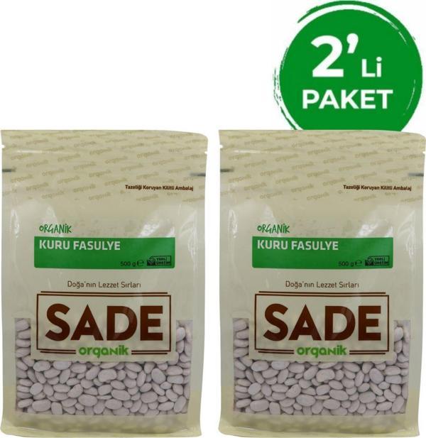 Sade Organik Sade Organik Kuru Fasulye 500 Gr 2 Li Paket - Image 1