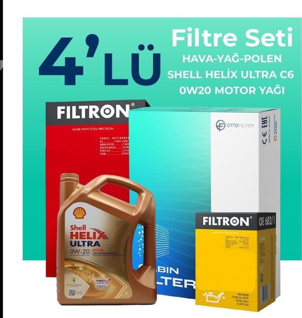 Filtron Kia Ceed 1.6 Dizel Filtre Bakım Seti Shell Motor Yağlı (2019-2023) 4 Lü - Image 1