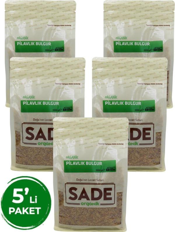 Sade Organik Sade Organik Pilavlık Bulgur 1000 Gr 5 Li Paket - Image 1