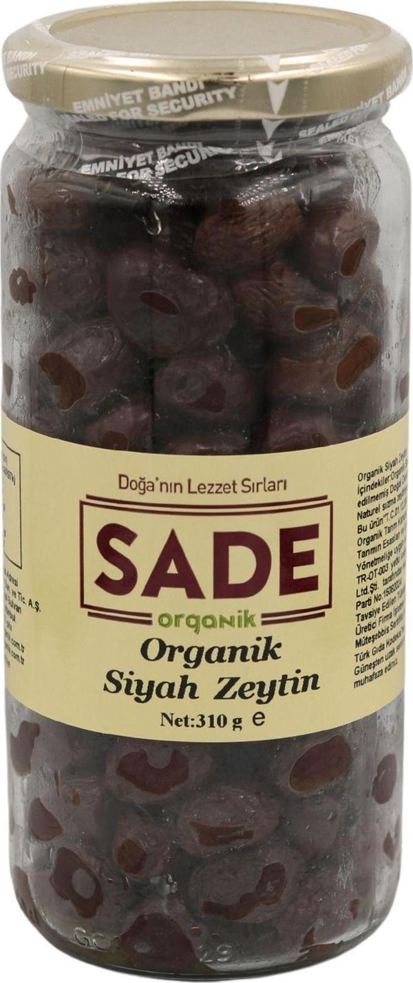 Sade Organik Siyah Zeytin 310 Gr - Image 1