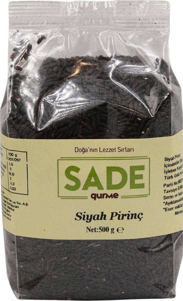 Sade Gurme Siyah Pirinç 500 Gr - Image 1