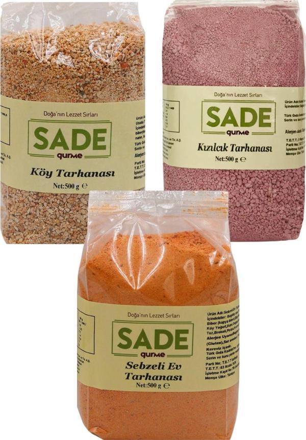 Sade Gurme Tarhana Çorba Paketi (3 X 500Gr ) - Image 1
