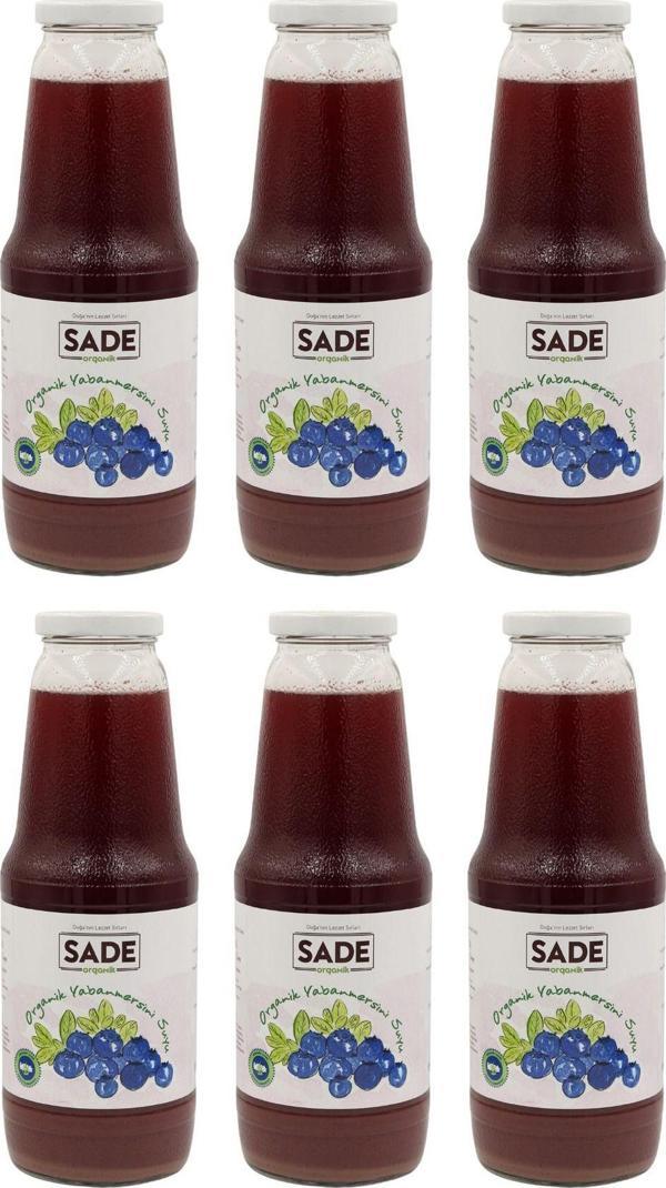 Sade Organik Yaban Mersini Suyu 1000Ml 6'Lı - Image 1