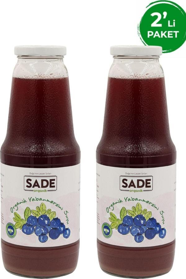 Sade Organik Yaban Mersini Suyu 2 X 1000 Ml - Image 1