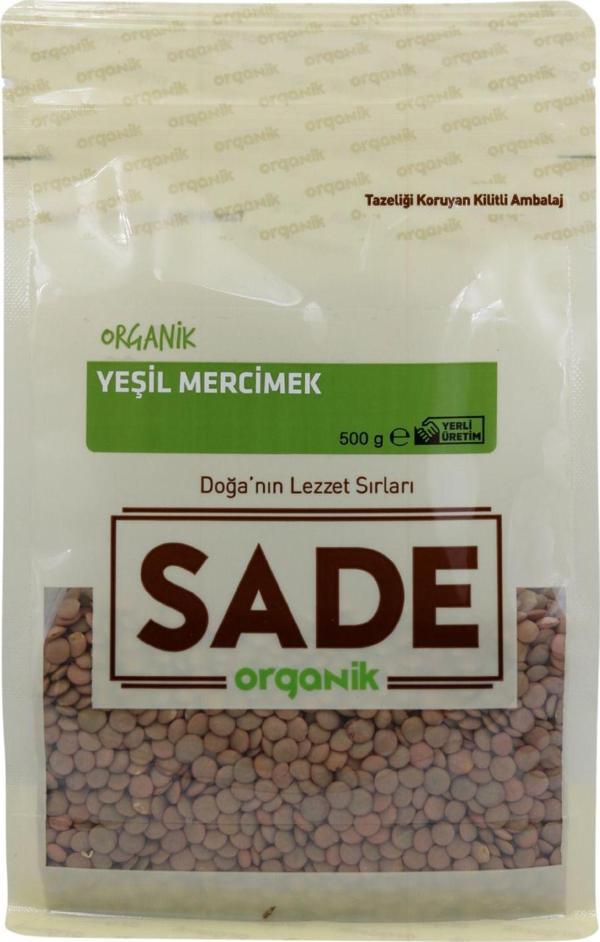 Sade Organik Yeşil Mercimek 500 Gr - Image 1