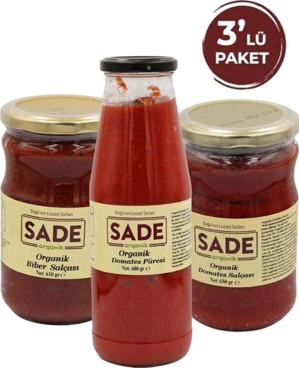 Sade Organik Domates & Biber Salçası Ve Domates Püresi - Image 1