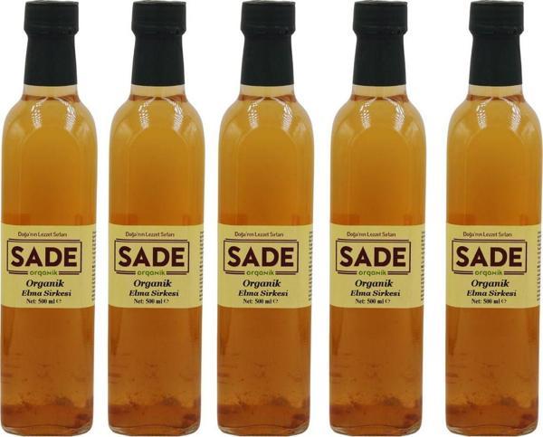 Sade Organik Elma Sirkesi 5X500 Ml - Image 1