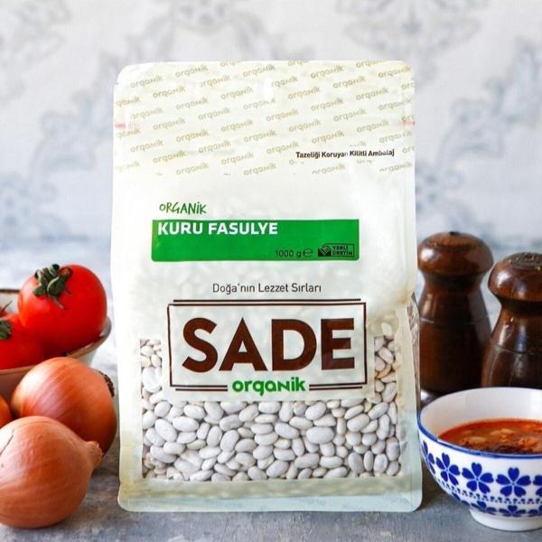 Sade Organik Kuru Fasulye 1000 Gr - Image 1
