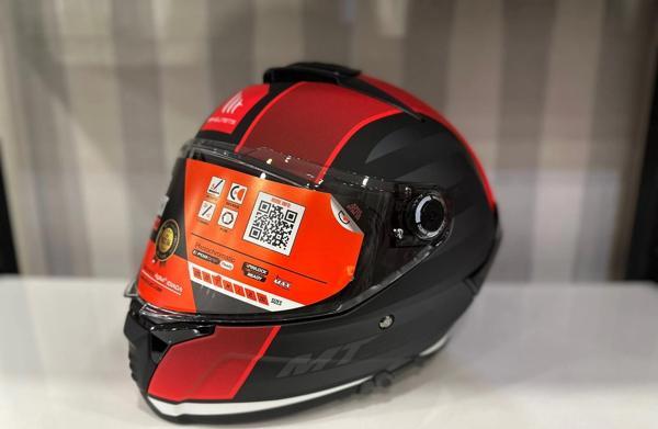 KASK MT THUNDER 4 SV TEARS B5 MAT SİYAH/KIRMIZI - Image 1