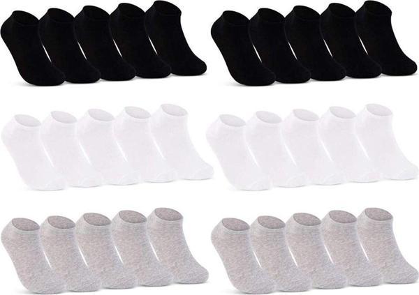 Sockshion Pamuklu Patik Bilek Boy Çorap 30 Çift - Image 1