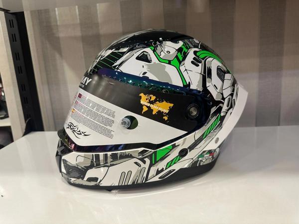KASK SWAY SW 850 WHITE/GREEN FULL FACE - Image 1