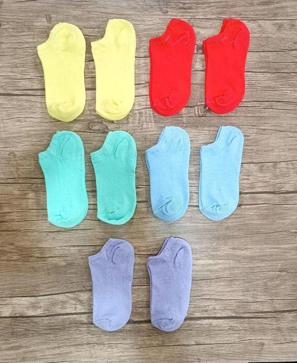 Sockshion 10 Çift Sevimli Ve Rahat Çocuk Patik Çorap Seti Rengarenk - Image 1