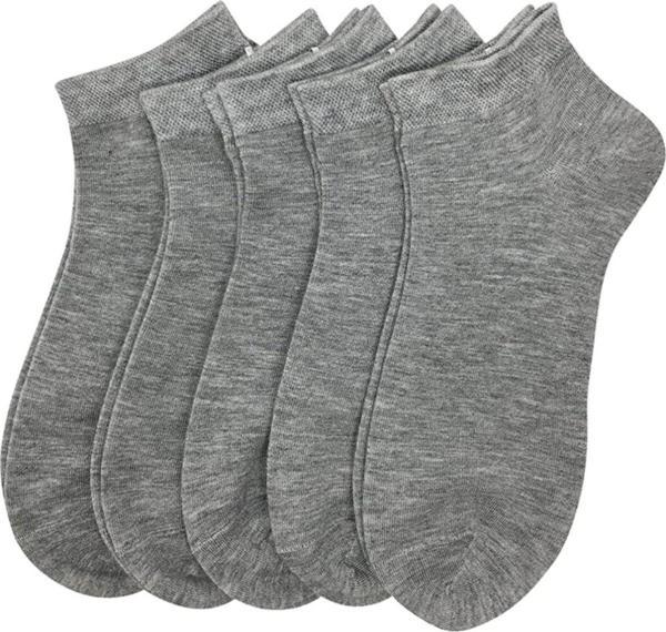Sockshion Gri Pamuklu Bilek Boy Çorap 5^Li - Image 1