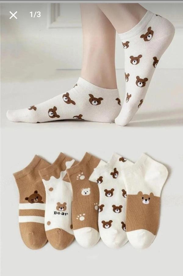 Sockshion 5'Li Sevimli Kadın Patik - Şirin Ve Rahat Patik Çorap - Image 1