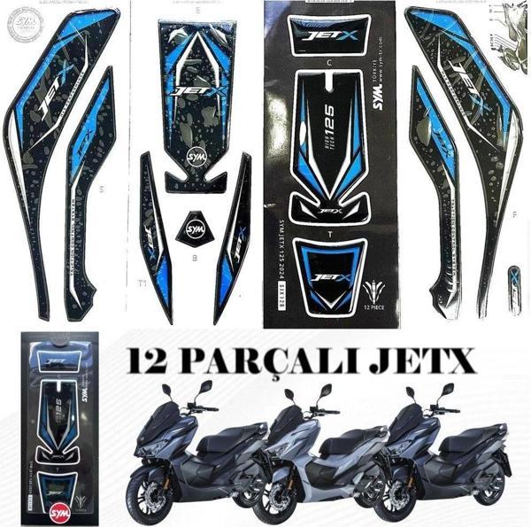 SYM JET-X 125 TANK PED SETİ 12 PCS MAVİ - Image 1