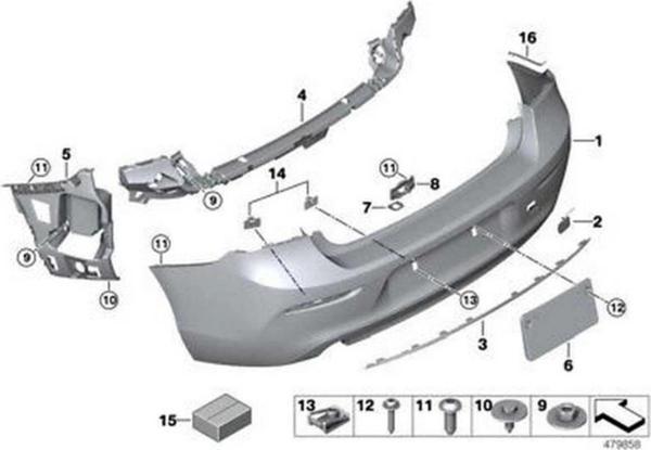 Bmw F20 Lci F21 Lci 2014 2018 Tampon Braketi  (Oem No:Bmw51117434705) - Image 1