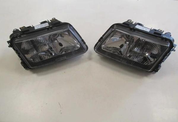 1997-2000 Audi A3 Modifiye Far Lambası Sağ-Sol Set 2 Parça Elektrikli-Manuel Siyah (H7-H1)(Tyc) (Ade - Image 1
