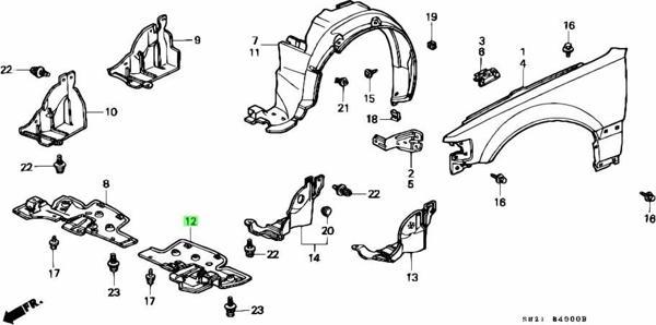 Muhafaza Karter Civic 88-91 Lh Honda Cıvıc (Oem No: 1901Mkr9001096) - Image 1