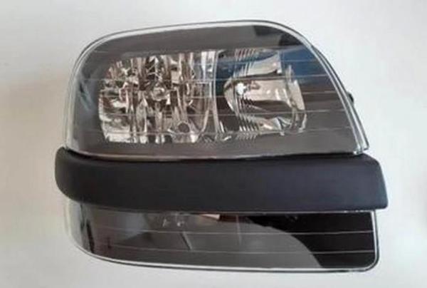 2001-2005 Fiat Doblo Far Lambası Sağ Elektrikli-Motorsuz-Siyah 8Fişli (Siyah Bandlı)(H1-H7) (Ayfar)  - Image 1