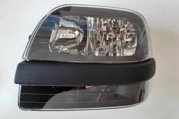 2001-2005 Fiat Doblo Far Lambası Sol Elektrikli-Motorsuz-Siyah 8Fişli (Siyah Bandlı)(H1-H7) (Ayfar)  - Image 1