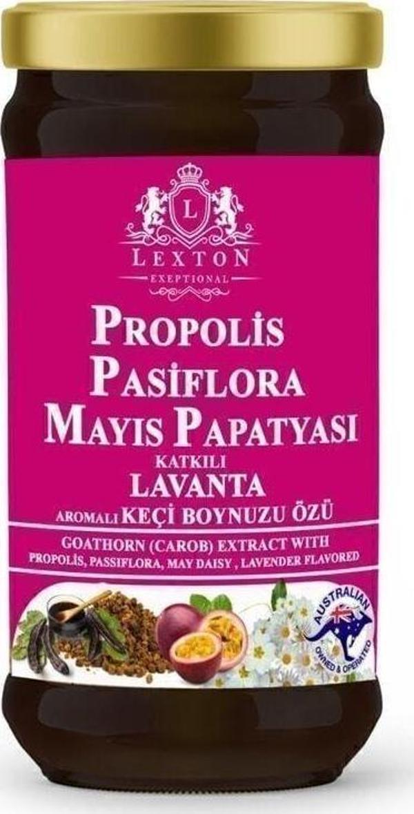 Lexton Propolis - Pasiflora - Mayıs Papatyası - Lavanta Aromalı Harnup Özü 640Gr - Image 1