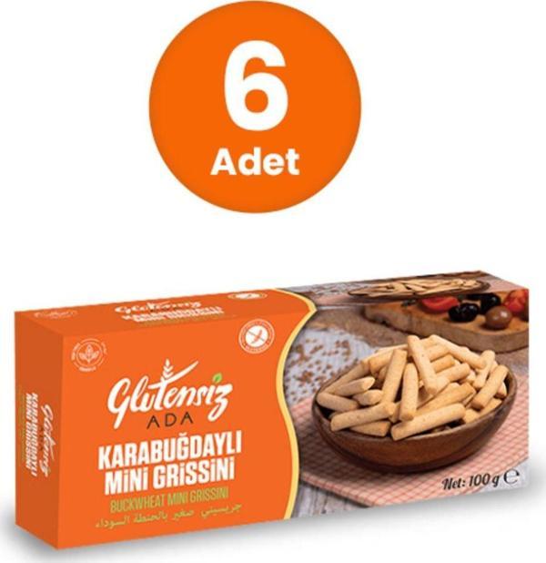 Glutensiz Ada Glutensiz Karabuğdaylı Mini Grissini 100 Gr (6 Adet) - Image 1