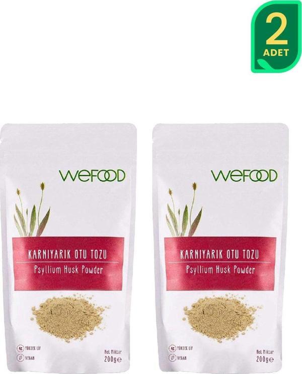 Wefood Karnıyarık Otu (Psyllium) Tozu 200 Gr 2'Li - Image 1