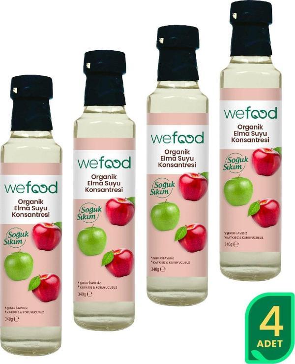Wefood Organik Elma Suyu Konsantresi 340 Gr 4'Lü - Image 1