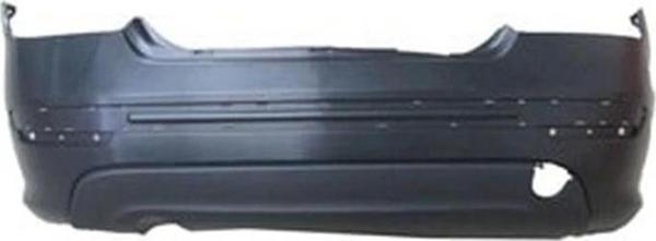 2012-2017 Fiat Linea Arka Tampon Siyah (Reflektör Ve Bant Delikli Sensör Braketli Fpı) (Adet) (Oem N - Image 1