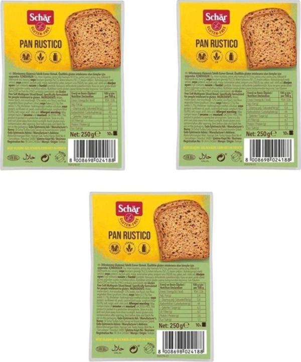 Schar Rustico Lifli Ekmek 225 Gr 3 Adet - Image 1