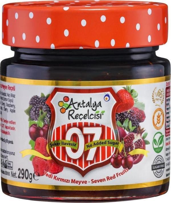 Antalya Reçelcisi 0 Şeker 7 Meyve Ulusal Reçeli 290G - Rafine Şeker Ilavesiz - Image 1