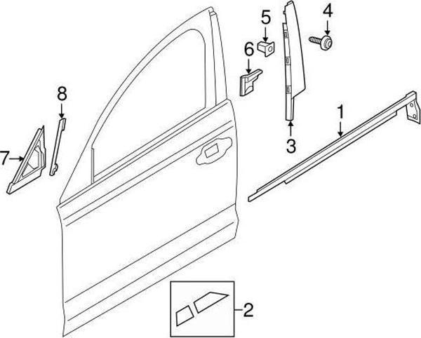 Kapı Cam Fıtılı Ön Sol Vw A6 Bm 11- (Oem No: 4G08532832Zz) - Image 1