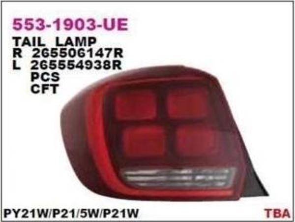 Renault Logan Iı Sandero 2016  Stop Lambası Sol  (Oem No:265554938R) - Image 1