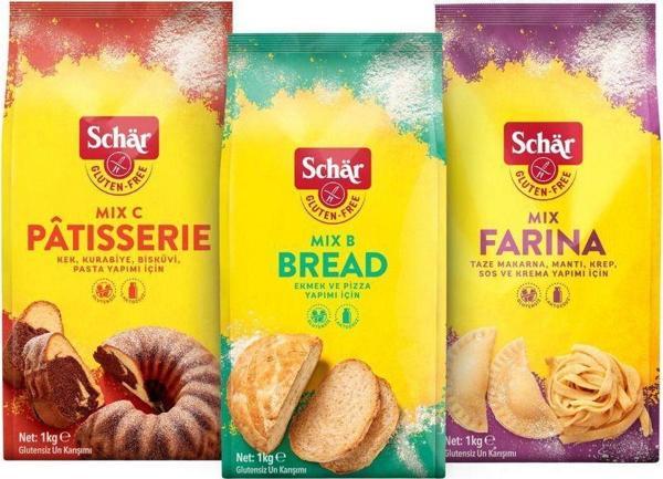 Schar Glutensiz 3'Lü Un Seti (1 Kg Mix B + 1 Kg Mix C + 1 Kg Mix Farina ) - Image 1
